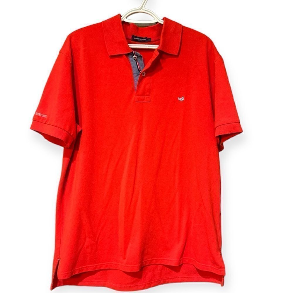 Southern Marsh Orange Polo Shirt Size Large Short Sleeve